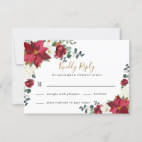 Poinsettia Elegant Rouge Or Blanc Floral Mariage