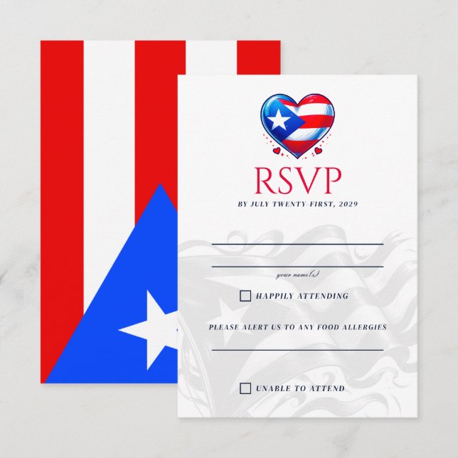 Cartons Réponse Porto Rico Couple (Devant / Derrière)