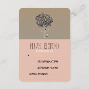 Cartons Réponse Pots rustiques mignons d'arbre et de maçon