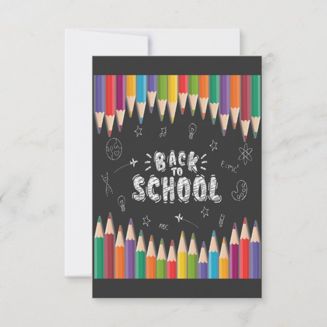 Cartons Réponse Première Journée De Chemise D'École, Bienvenue À L (Devant)