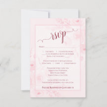 Pretty Pink Boho Chic Watercolor Peonies Wedding