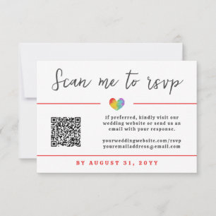 Cartons Réponse Pride Heart Gay Lesbian Mariage QR Code en ligne