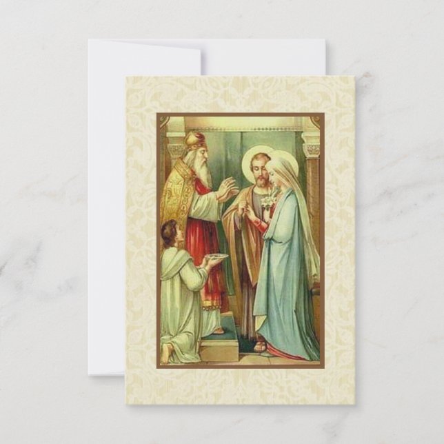 Cartons Réponse Prière Fiançailles de la Courtoisie catholique rel (Devant)