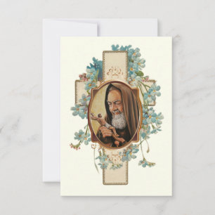 Cartons Réponse Prière Saint Padre Pio après la sainte communion