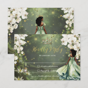 Cartons Réponse Princesse & Grenouille Robe Verte Douce 16 Quincea