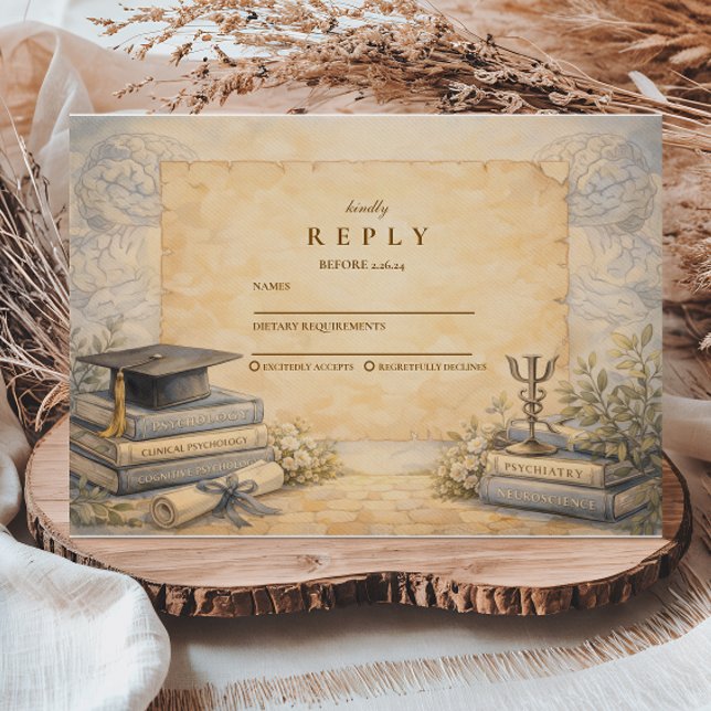 Cartons Réponse Psychology Graduation (Créateur téléchargé)