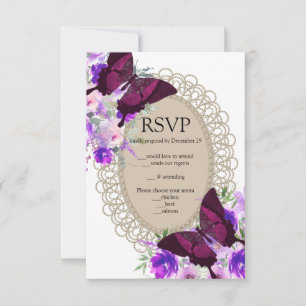 Cartons Réponse Purple dentelle papillon chic jolie do-it-yourself