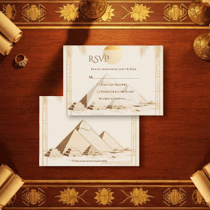 Cartons Réponse Pyramides de Gizeh Mariage Égyptien Antique