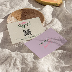 Cartons Réponse QR Code manuscrit Whimsical Unique Mariage