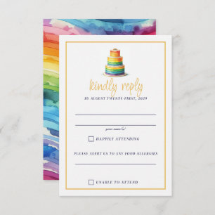 Cartons Réponse Rainbow Cake
