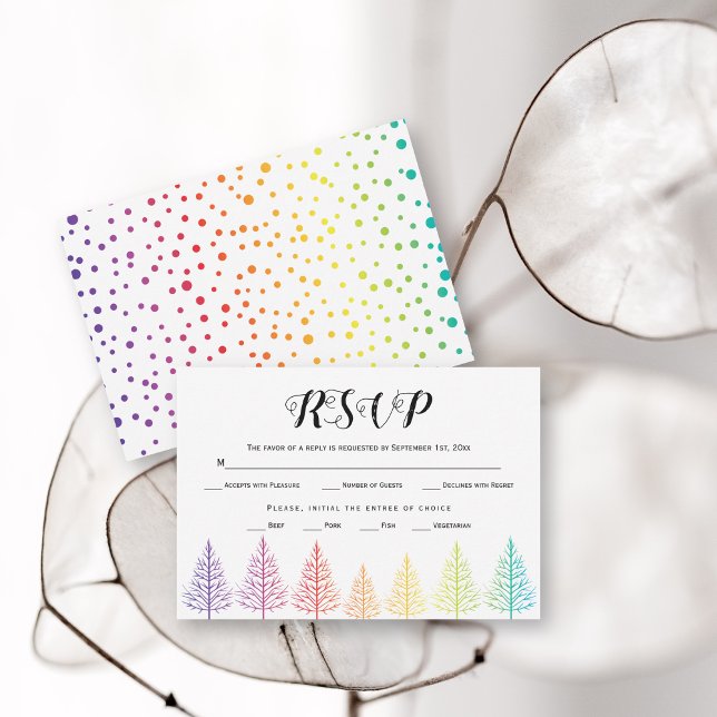 Cartons Réponse Rainbow couleurs arbres, confetti gay lesbienne ma (Créateur téléchargé)