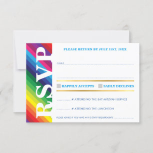 Cartons Réponse Rayure colorée audacieuse d'arc-en-ciel de cool de