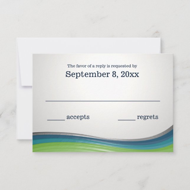 Cartons Réponse Réaction en acier bleu et vert (Devant)