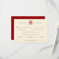 Rectangle classique Double Bonheur Mariage chinois