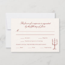 Red Illustrated Whimsical Wedding