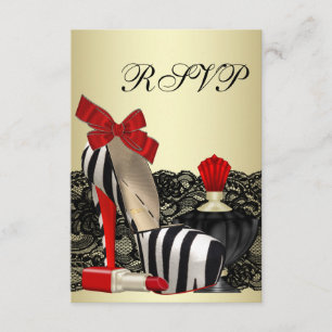 Cartons Réponse Red Zebra High Heel Chaussures Red Zebra Party RSV
