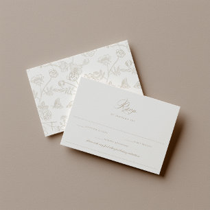 Cartons Réponse Regency Beige Allergy Mariage Restriction de régim