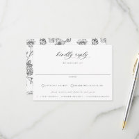 Regency Black Floral Meal Choice Mariage