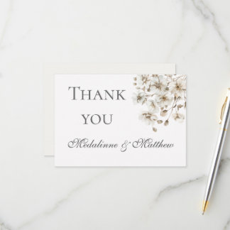 Cartons Réponse Remerciements de mariage élégant