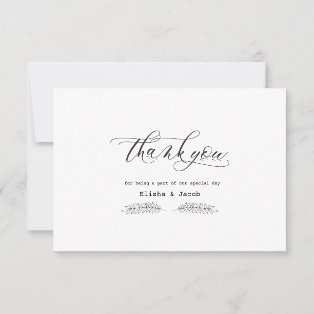 Cartons Réponse Remerciements pour mariage (Devant)