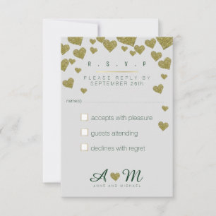 Cartons Réponse répondre, répondre r.s.v.p. mariage d'amour