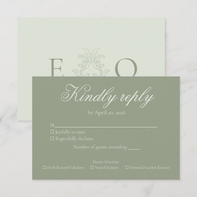 Cartons Réponse Response Card (Devant / Derrière)