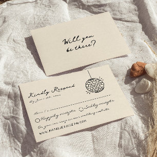 Cartons Réponse Rétro Main Écrite Tiré Gras Quirky Mariage amusant