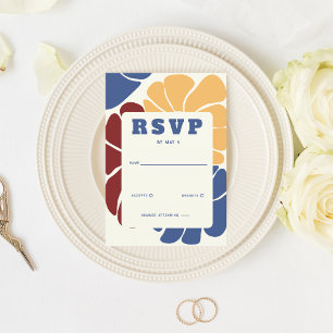 Cartons Réponse Retro Super Boho Chic Floral Mariage