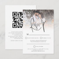 Revêtement photo moderne QR Code Mariage