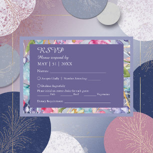 Cartons Réponse romantique coloré fleur sauvage mariage de verdure