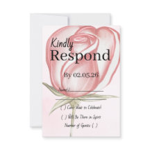 Rose aquarelle rose romantique