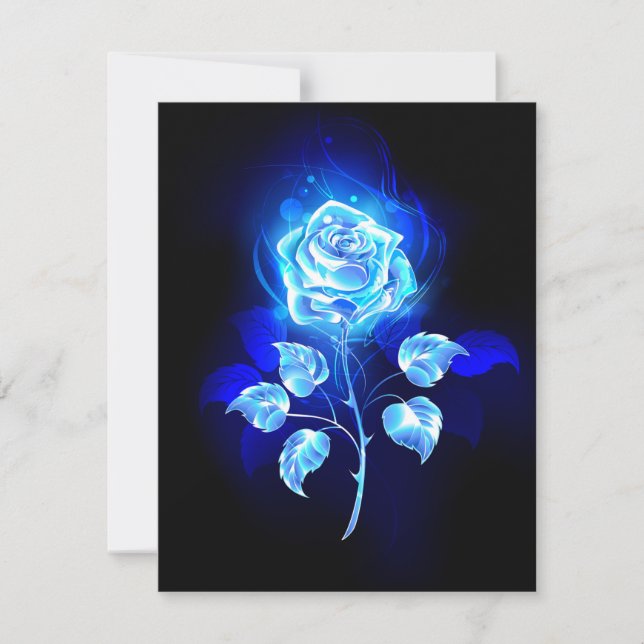 Cartons Réponse Rose bleu brûlant (Devant)