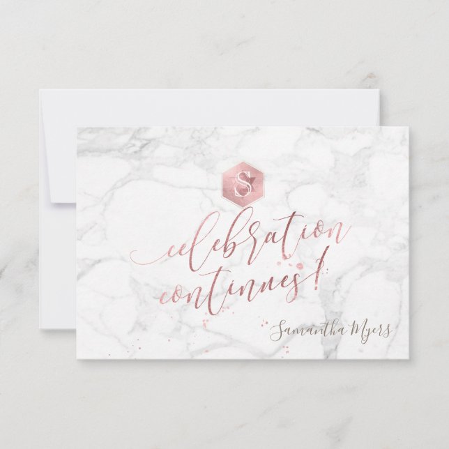 Cartons Réponse Rose Gold Honeycomb Bat mitzvah Célébration ✡ (Devant)