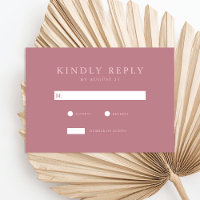 Rose moderne Dusty Mariage minimaliste