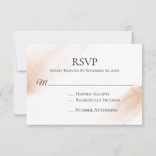Cartons Réponse *~* Rose moderne Gold Mariage Abstrait Inviter RSV