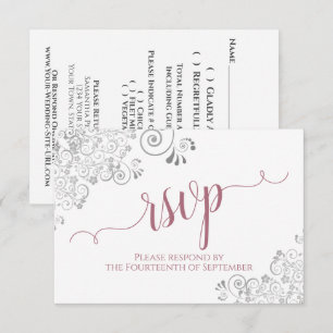 Cartons Réponse Rose Poussiéreux sur Calligraphie Élégante de Mari