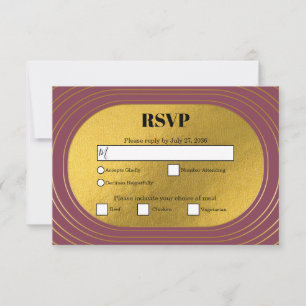 Cartons Réponse Rose rose & or moderne minimaliste Arch Mariage