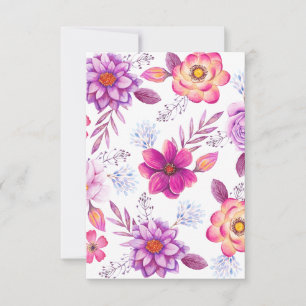 Cartons Réponse rose violette