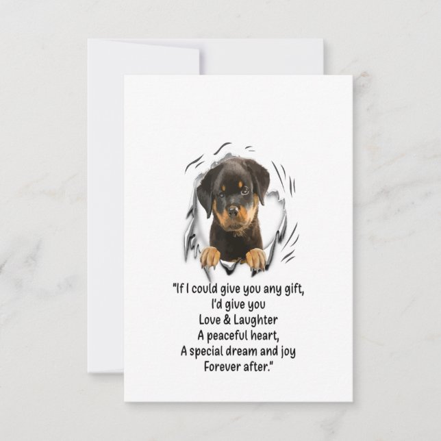 Cartons Réponse Rottweiler Puppy  Could Give You Any Funny Gifts (Devant)