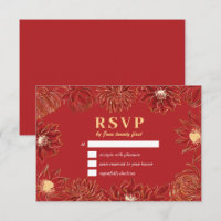 Rouge Lotus Nénuphar Fleur Oriental Floral Mariage
