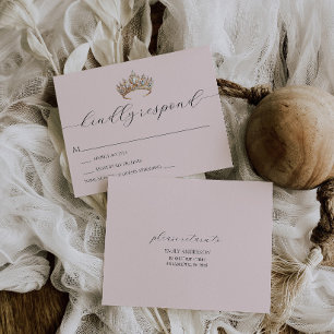 Cartons Réponse Royal Princess Crown Girl Birthday Party