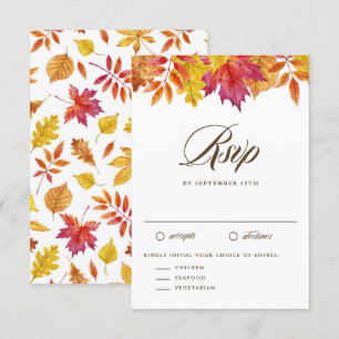 Cartons Réponse Russe chute Feuille Garland Mariage d'automne