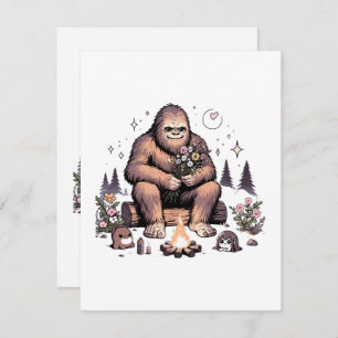 Cartons Réponse Sasquatch Holding Flowers