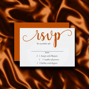 Cartons Réponse Script d'automne simple Brûlé orange Citrouille
