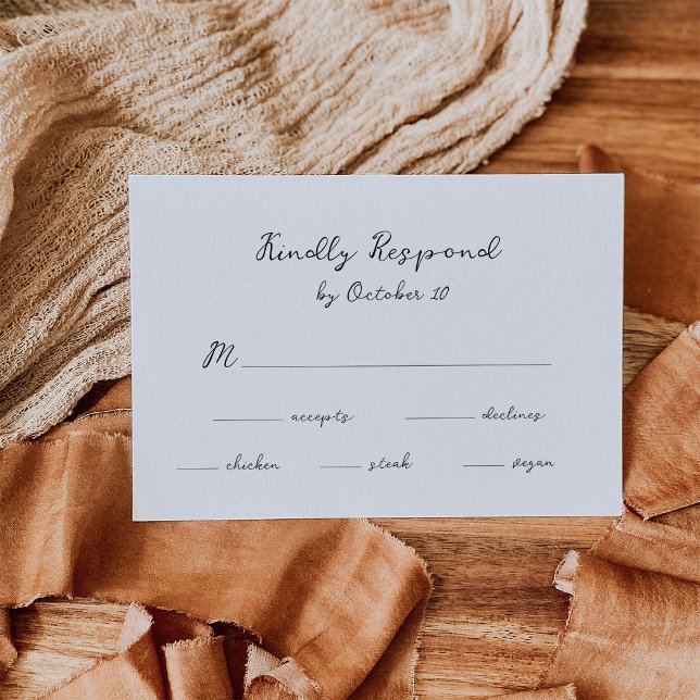 Cartons Réponse Script manuscrit simple en Whimsical | MARIAGE (Créateur téléchargé)