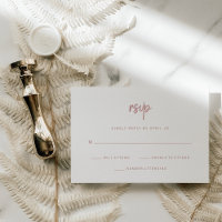 Script minimaliste | Mariage Rose blanc et poussié