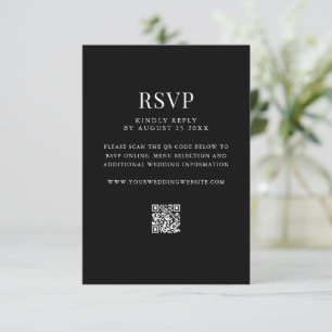 Cartons Réponse Simple Moderne Code QR de Mariage