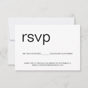 Cartons Réponse Simple N'importe quel événement Réservé Site Web r