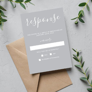 Cartons Réponse Simplicité réelle 1 Gris sterling Mariage minimali