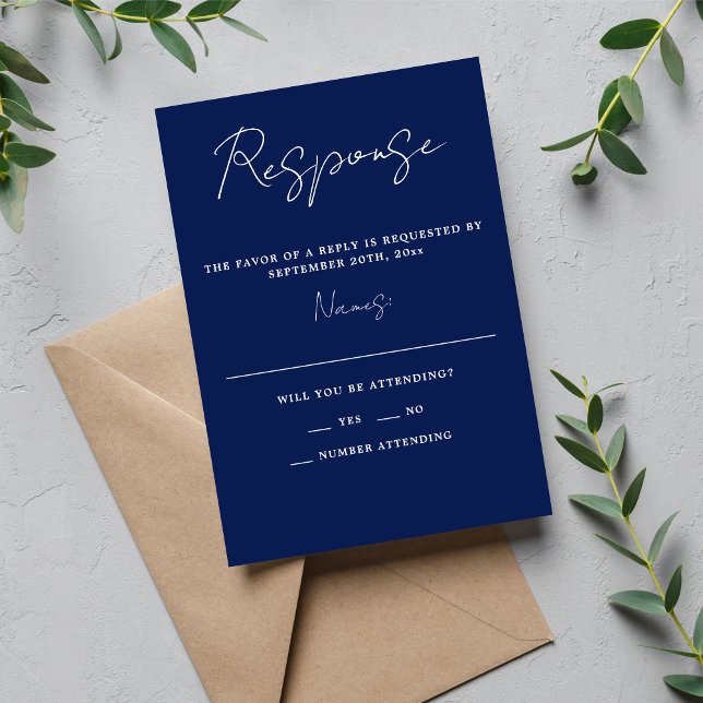 Cartons Réponse Simplicité réelle 3 Script Mariage bleu d'encre mi (Créateur téléchargé)